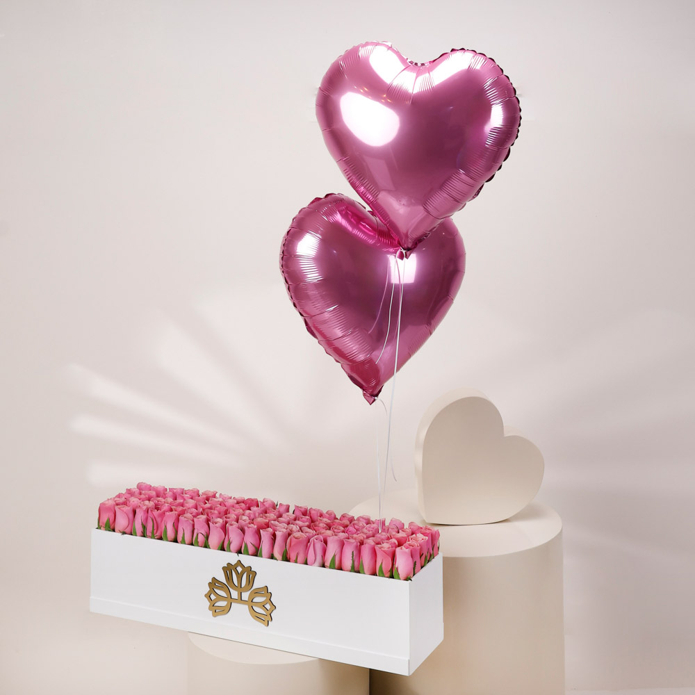  VALENTINE LONG BOX WITH BALLOONS